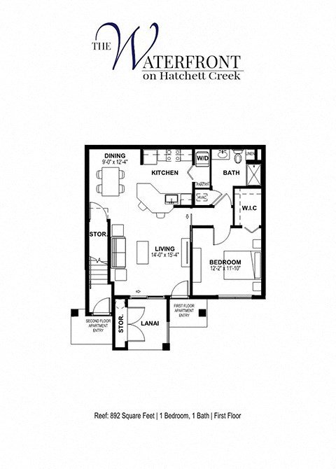 the floor plan of the waterfront on hickory creek floor plans